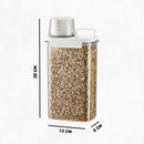 Recipiente Hermético Organizador para Armazenamentos com Copo de Medição - Conjunto de 2 Recipientes