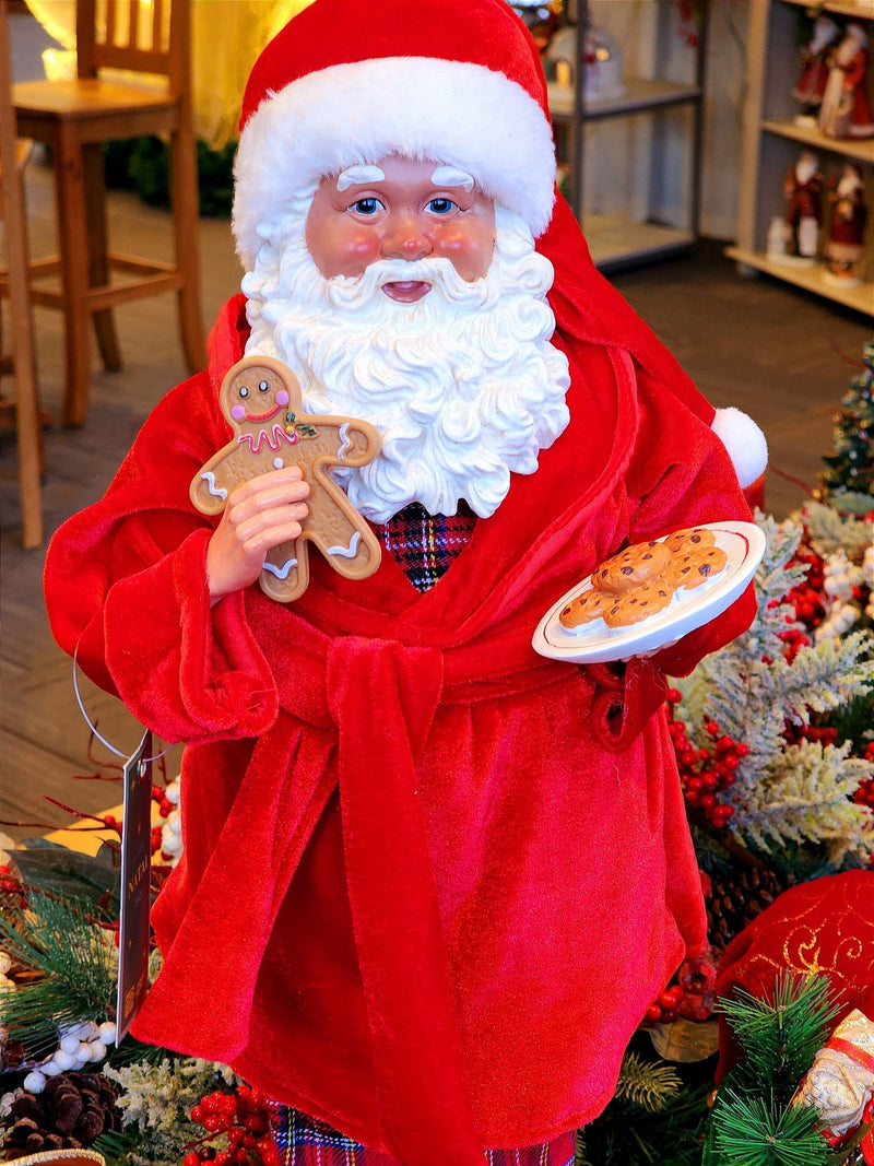 PAPAI NOEL COLECIONÁVEL DE PIJAMA VERMELHO 45CM - PRÉ VENDA 2025