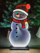 PLACA LUZ INFINITA BONECO DE NEVE 59,5CM