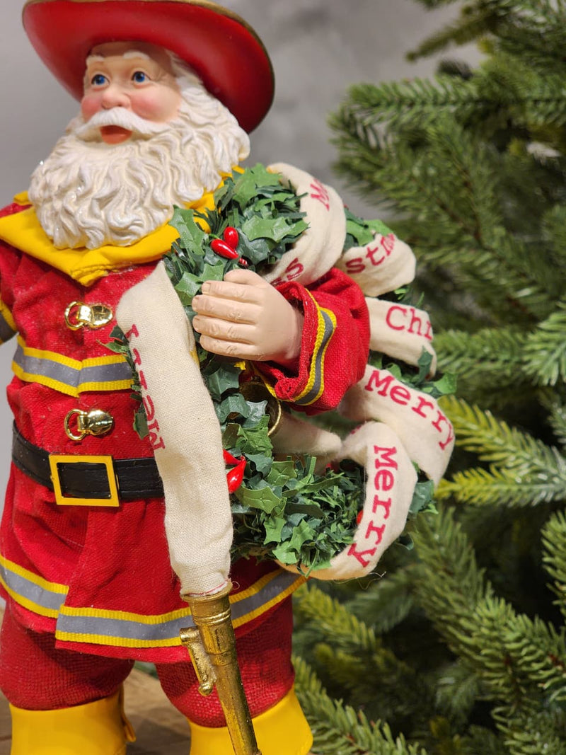 PAPAI NOEL BOMBEIRO COLEÇÃO KURT S. ADLER 28CM