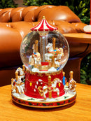 GLOBO COM ÁGUA CARROSSEL COM MOVIMENTO 20,5CM